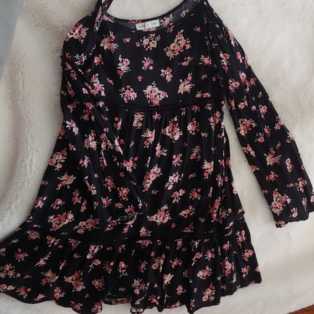 Tiered dress with bell sleeves!